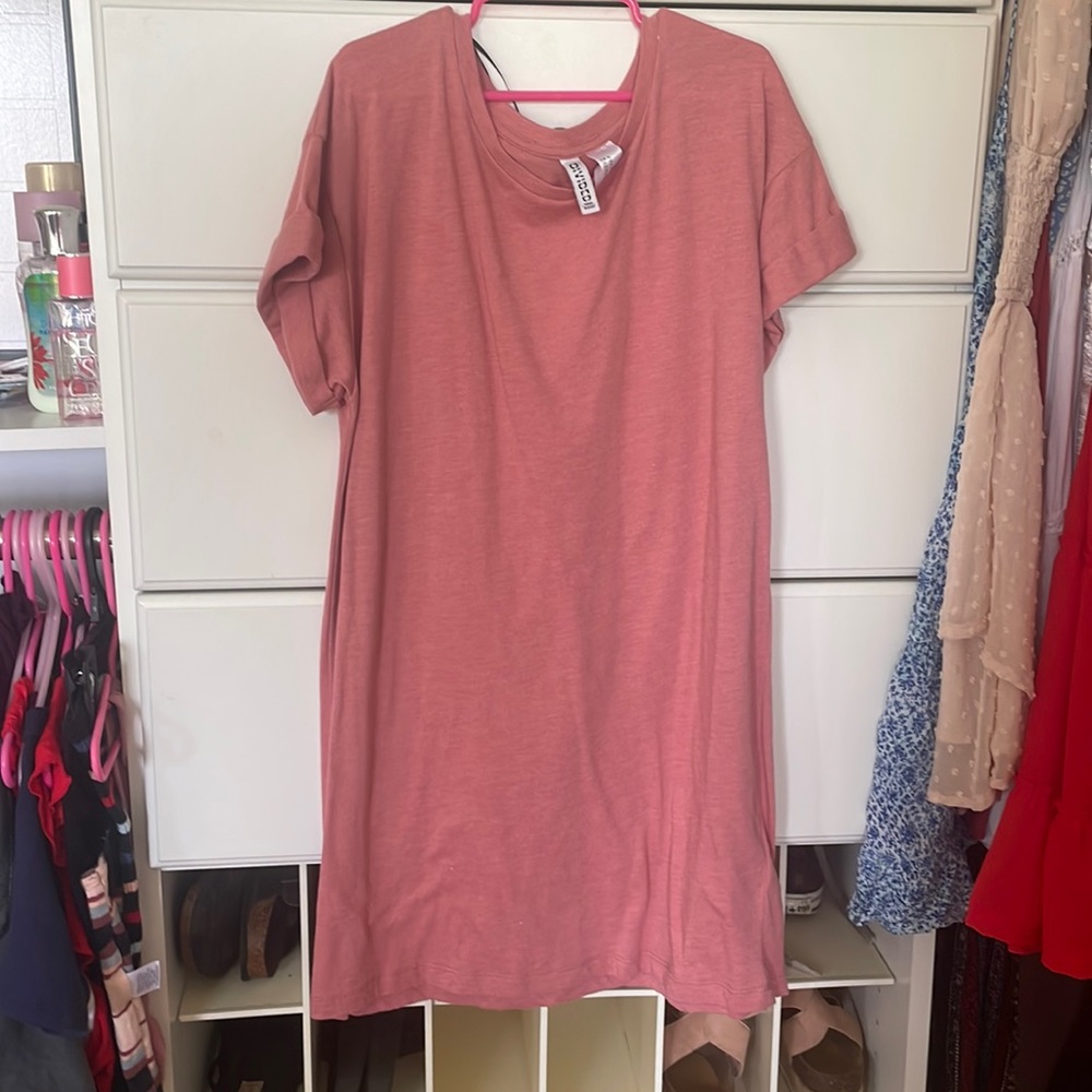 Pink T-shirt Dress